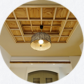 玄関　天井の細工